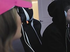 stepsis gags on her bro's fat cock