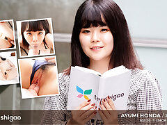 Ayumi Hondamodels some pretty white lace lingerie for us - Tenshigao