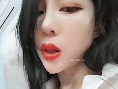 Beautiful Asian Babe Playing On Camera